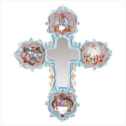 Life of Jesus Led Mirror Cross - Clearance $20 Dollar Deals