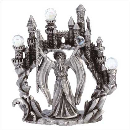 Pewter Merlin & Castle
