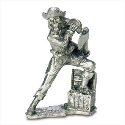 Pewter Pirate with Treasure Chest