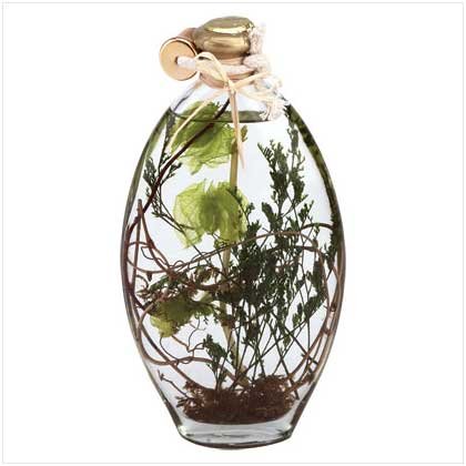 Flower/Leaves Oil Lamp Bottle