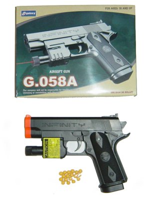 Case of 24 - Galaxy G-058 Pistols w/ lasers