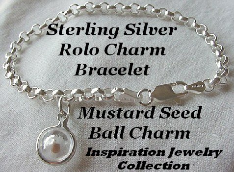 Passion of Faith" Bracelet Sterling Silver Mustard Seed Charm Ball brighton design