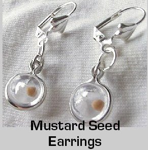 Sterling Silver Mustard Seed "Ball Charm" Earrings Comfort Eurowires