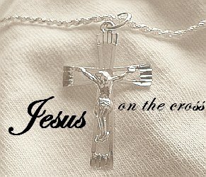 Man Christian Jewelry Diamond-Cut (medium size) Jesus Cross Rope Necklace