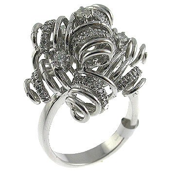 NATURAL DIAMOND WITH SOLID 18K WHITE GOLD RING
