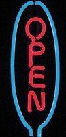 10" x 12" Neon OPEN Vertical Sign