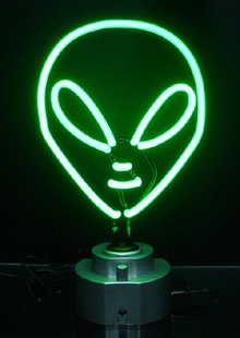 10" x 12" Neon Alien Sign