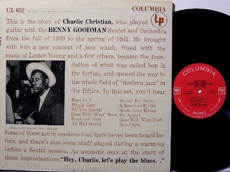 Christian, Charlie - Vinyl LP Record - Columbia 360 Label - Jazz - Mono - Promo Stamp On Cover