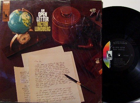Lundberg, Victor - An Open Letter - Vinyl LP Record - Shrink Wrap - Spoken To Hippies - Odd Unusual