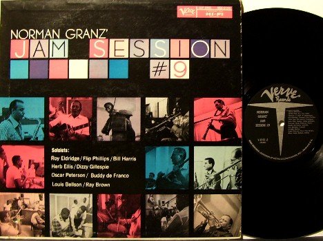 Granz, Norman - Jam Session #9 - Vinyl LP Record - Mono - Verve Jazz - 2 long tracks