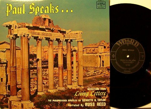 Paul Speaks - LP Record - Kenneth N. Taylor Paraphrased Epistles - Spoken Word Christian Gospel