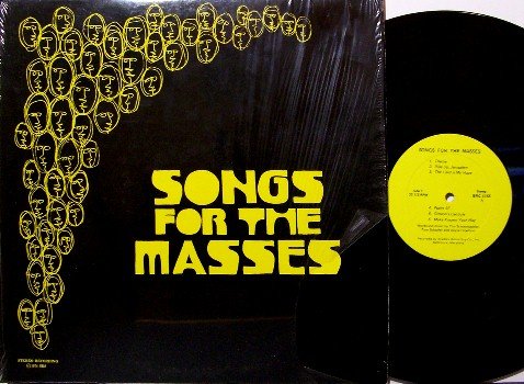 Songs For The Masses - Vinyl LP Record - Private Label Hippie Xian band from Baltimore - Christian