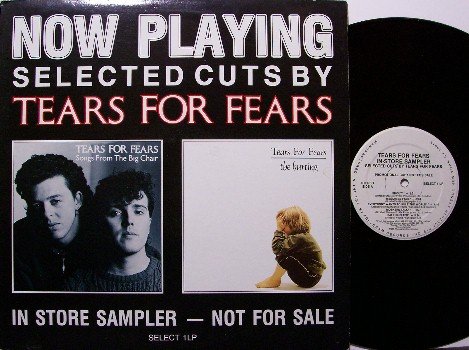 Tears For Fears - Now Playing - Vinyl LP Record - White Label Promo - Promotional Only - Rock