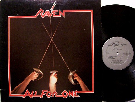 Raven - All For One - Vinyl LP Record - Megaforce Label - Metal Rock
