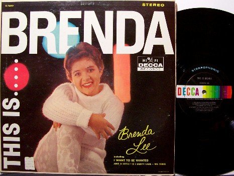 Lee, Brenda - This Is Brenda Lee - Vinyl LP Record - Decca Label - Rock