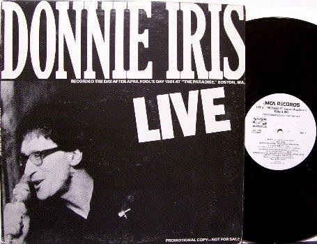 Iris, Donnie - Live - Vinyl LP Record - White Label Promo Only Release - Rock