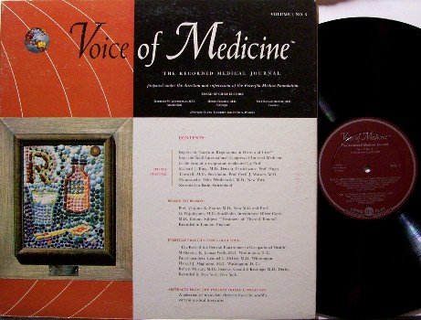 Voice Of Medicine - Recorded Medical Journal - Vinyl LP Record - Odd Unusual