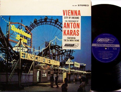 Vienna City Of Dreams - Vinyl LP Record - Ferris Wheel cover - Anton Karas - Zither - France World