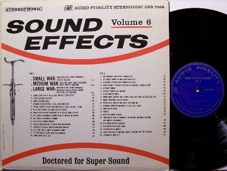 Sound Effects - Vinyl LP Record - Audio Fidelity Volume 6 - War / Transportation - Odd Unusual