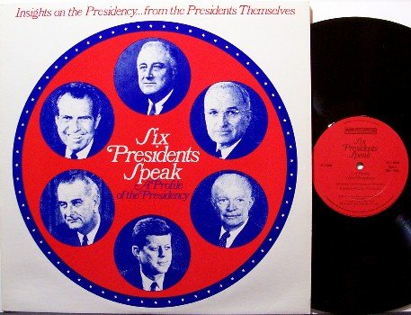 Six Presidents Speak - Vinyl LP Record - Ford Motor Company Release - 1972 - Odd Unusual