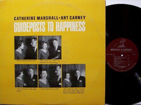 Guideposts To Happiness - Art Carney & Catherine Marshall - Vinyl LP Record - Odd Unusual