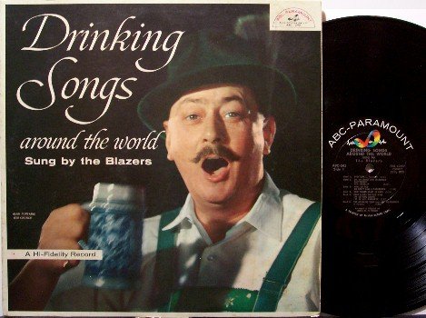 Blazers, The - Drinking Songs From Around The World - Vinyl LP Record - Beer Booze Odd Unusual