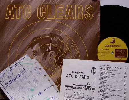 A T C Clears - Vinyl LP Record / Inserts - Aviation Airplane Pilot Instruction Album - Odd Unusual