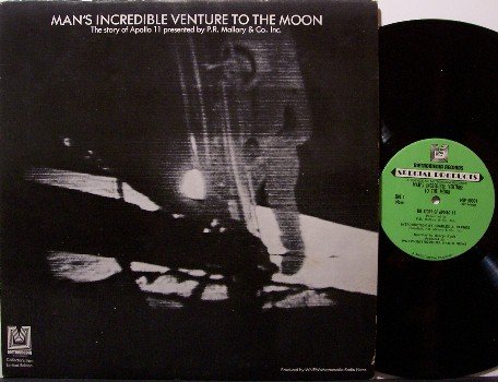 Apollo 11 Man's Incredible Venture To The Moon - Vinyl LP Record - Space Exploration - Odd Unusual