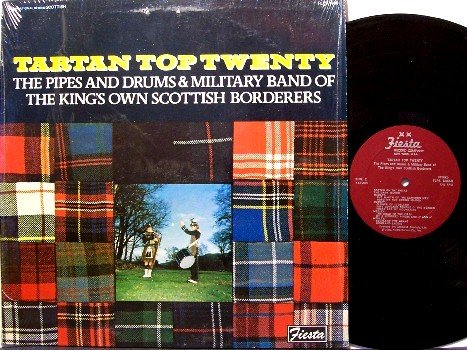 Tartan Top - Bagpipes Music - Vinyl LP Record - Military