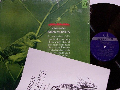 Common Bird Songs - Vinyl LP / Booklet - 60 Actual Bird Animal Sound Recordings - Weird Unusual
