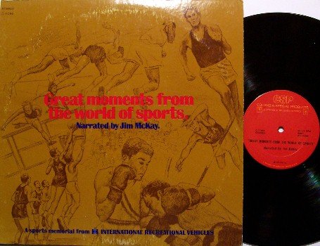 Great Moments From The World Of Sports - Jim McKay - Vinyl LP Record