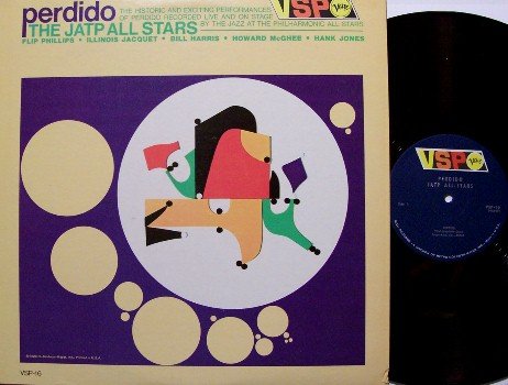 J A T P All Stars - Perdido - Vinyl LP Record - Verve Mono - Illinois Jacquet, Jo Jones, etc - Jazz