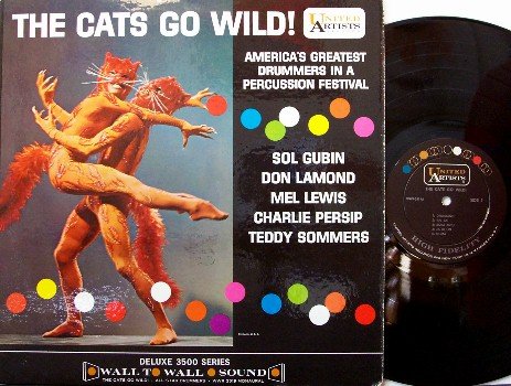 Cats Go Wild, The - Vinyl LP Record - Drum Festival - Unusual Cover - Jazz