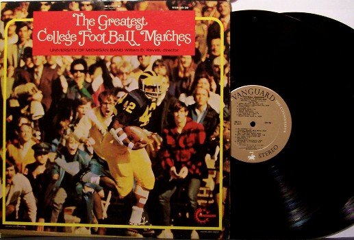 Greatest College Football Marches - 2 Vinyl LP Record Set - University Of Michigan Band - Sports