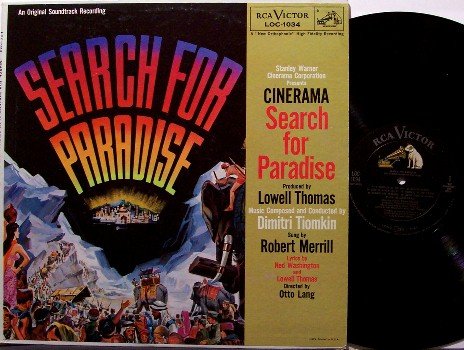 Search For Paradise - Soundtrack - Vinyl LP Record - 1957 - Dimitri Tiomkin / Robert Merrill - OST