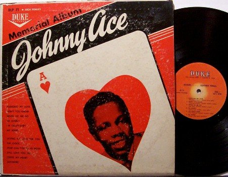Ace, Johnny - Memorial Album I I - Vinyl LP Record - Original Duke Label - Mono - R&B Soul Doo Wop