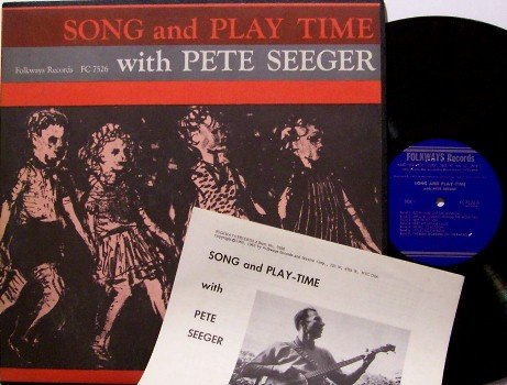 Seeger, Pete - Song And Play Time - Vinyl LP Record - with Insert - 1963 Folkways - Folk