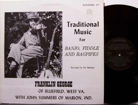 George, Franklin - Traditional Music For Banjo Fiddle & Bagpipes - Vinyl LP Record - Mountain Folk