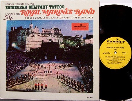 Royal Marine Band - Edinburgh Military Tattoo - Vinyl LP Record - Marching Music Military