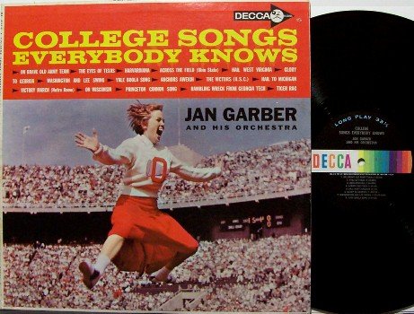 Garber, Jan - College Songs Everybody Knows - Vinyl LP Record - Mono - Sports Weird Unusual