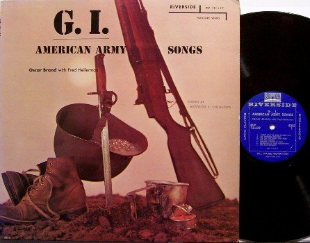 Brand, Oscar - G.I. American Army Songs - Vinyl LP Record - GI - Military
