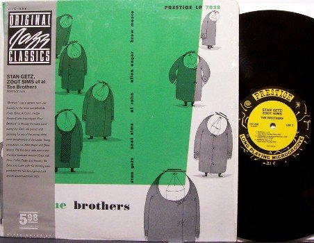 Getz, Stan & Zoot Sims - The Brothers - Vinyl LP Record - Prestige Jazz