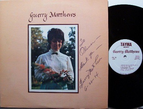 Matthews, Guerry - Signed Vinyl LP Record - 1970's Private Nashville Country Folk