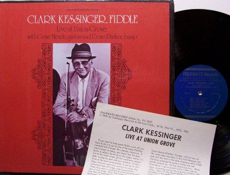 Kessinger, Clark - Live At Union Grove - Vinyl LP Record + Insert - Folkways Bluegrass