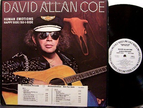 Coe, David Allan - Human Emotions - Vinyl LP Record - White Label Promo - Country
