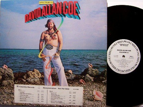 Coe, David Allan - Spectrum VII - Vinyl LP Record - White Label Promo - Country