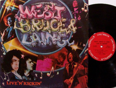 West Bruce & Laing - Live'N'Kickin' - Vinyl LP Record - Leslie Jack Corky - Mountain - Rock