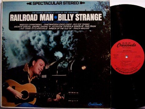 Strange, Billy - Railroad Man - Train Sounds on 12 String Guitar - Vinyl LP Record - Country Rock