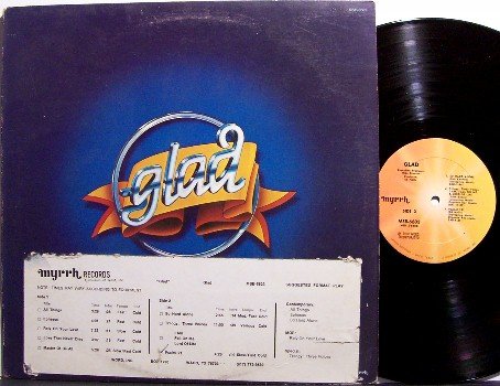 Glad - Self Titled - VInyl LP Record - Promo with DJ Timing Strip - Christian