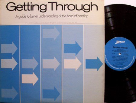 Hard Of Hearing - Getting Through - Vinyl LP Record - Hearing Aid Deaf Deafness - Weird Unusual